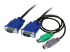 StarTech.com 3-in-1 Ultra Thin PS/2 KVM Cable - Höger vinkel