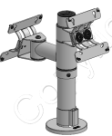 Ergonomic Solutions 1 x Spacepole - 300mm pole W/ 2x Arc VESA, swingarm